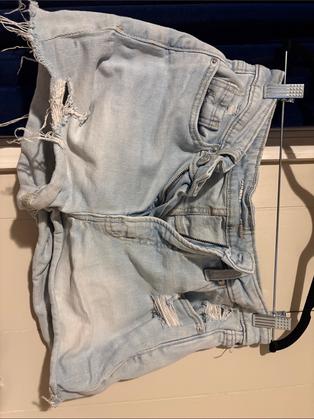 Old Navy Light Wash Distressed Denim Shorts
